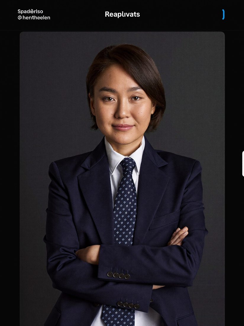 Executive corporate headshot AI avatar style