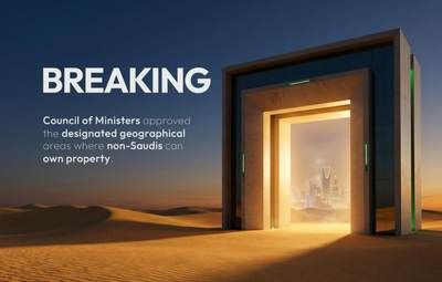 Breaking news card - Saudi property ownership