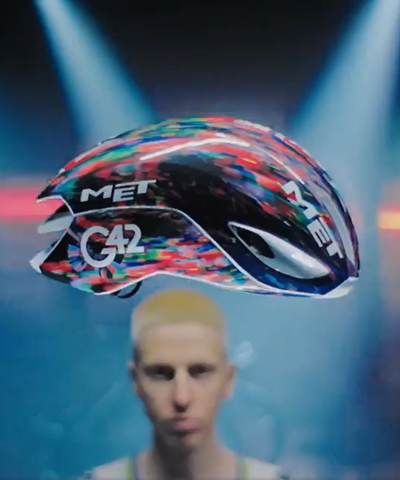 G42 helmet on rider