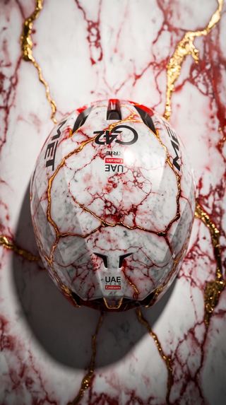 AI-designed marble helmet